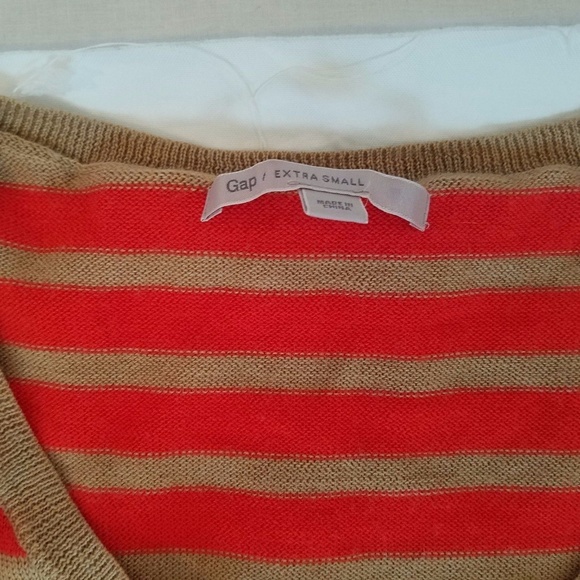 GAP Womens Sweater‎ Striped Wool Felt Knit Crew - Picture 3 of 5